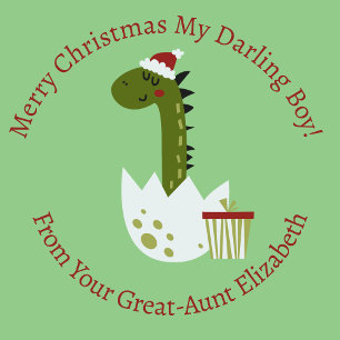 Papier Cadeau Dino Personnalisé À L'Écran De Noël Avec Cadeau