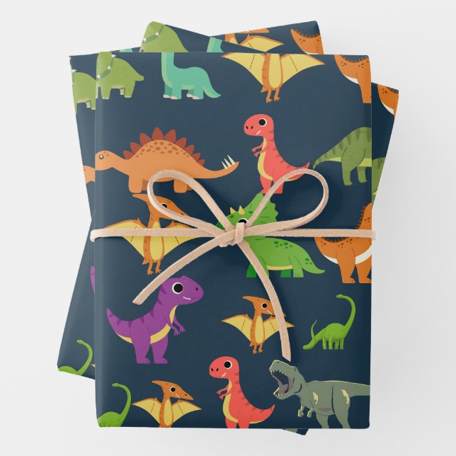 Papier cadeau Dinosaur (En situation)