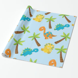 Papier Cadeau Dinosaure adorable