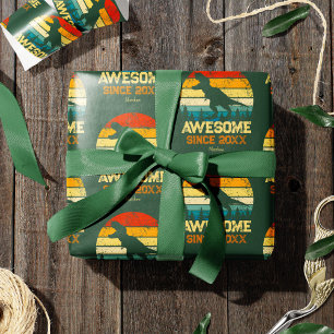Papier Cadeau Dinosaure Anniversaire Garçon stupéfiant depuis l'