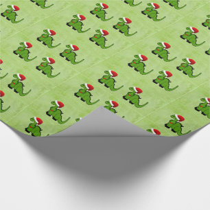 Papier Cadeau Dinosaure de Noël