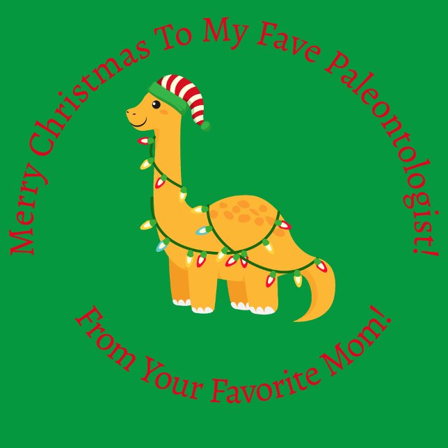 Papier Cadeau Dinosaure de Noël orange personnalisé (Créateur téléchargé)