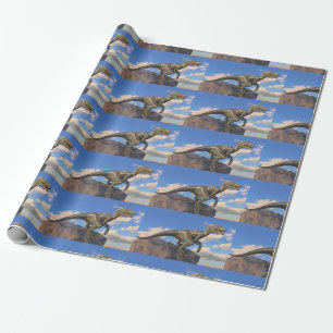 Papier Cadeau Dinosaure de Velocirapur