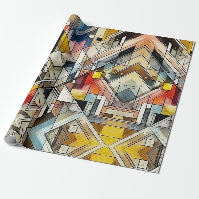 Papier Cadeau D'inspiration architecturale (Déroulé)