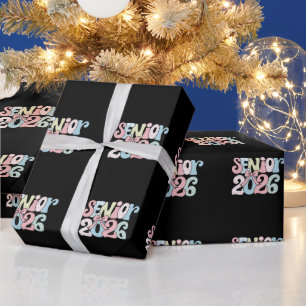 Papier Cadeau Diplômé de la promotion 2026 Nœud floral diplômé 2