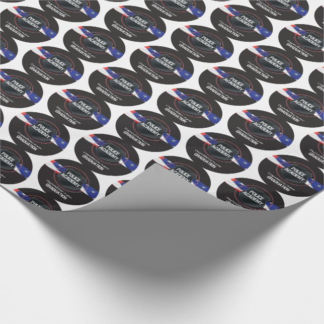Papier Cadeau Diplôme de l'Académie de police, Félicitations (Coin)