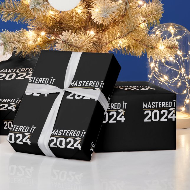 Papier Cadeau Diplôme de master Maîtrisé en 2024 Diplôme de mast (Vacances)