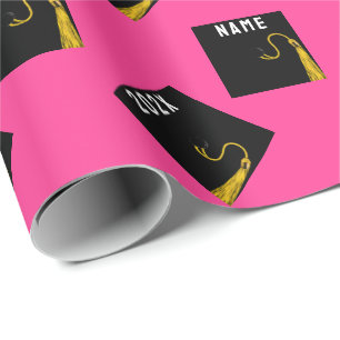 Papier Cadeau Diplôme rose chaud 2024 Cadeau