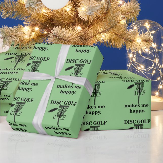 Papier Cadeau Disk Golf me rend heureux Disk Golf (Vacances)