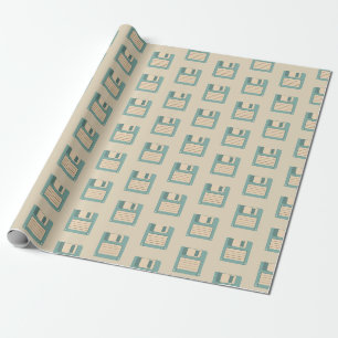Papier Cadeau Disques de disquette d'ordinateur enveloppant du p