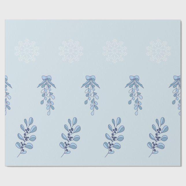 Papier Cadeau Ditsy Snowflake pattern backgrounds textures (Plat)