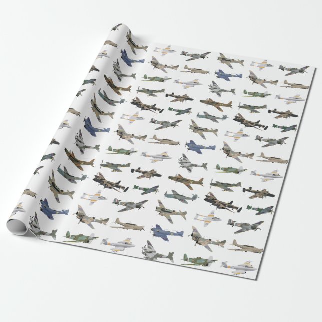 Papier Cadeau Divers avions 2ÈME GUERRE MONDIALE britanniques (Déroulé)