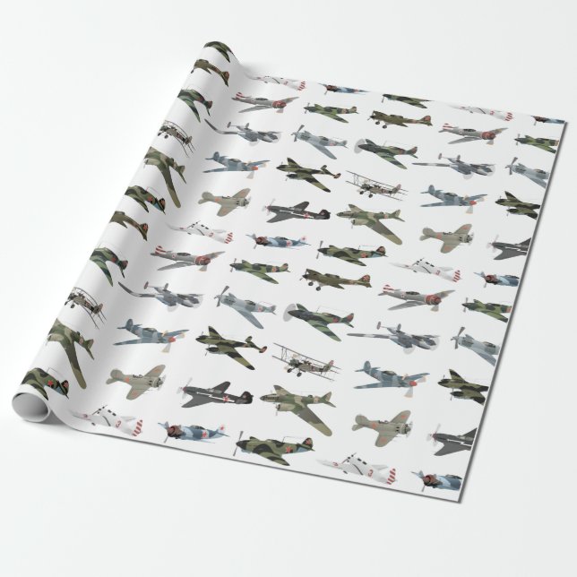 Papier Cadeau Divers Avions 2ÈME GUERRE MONDIALE soviétiques (Déroulé)