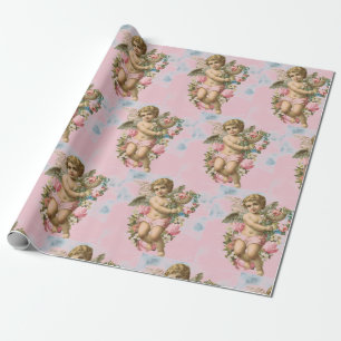 Papier Cadeau do-it-yourself VINTAGE ANGEL Valentine's Day Wrapp