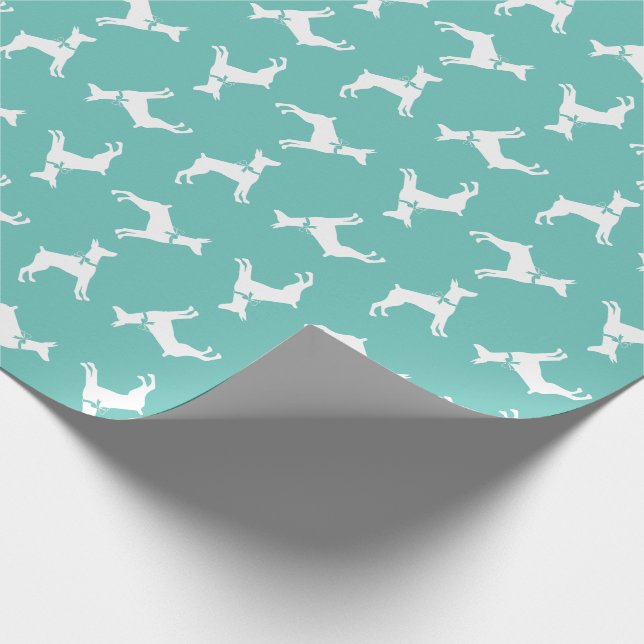 Papier Cadeau Dobermann Pinscher Chien Chien Puppy Dobie (Coin)