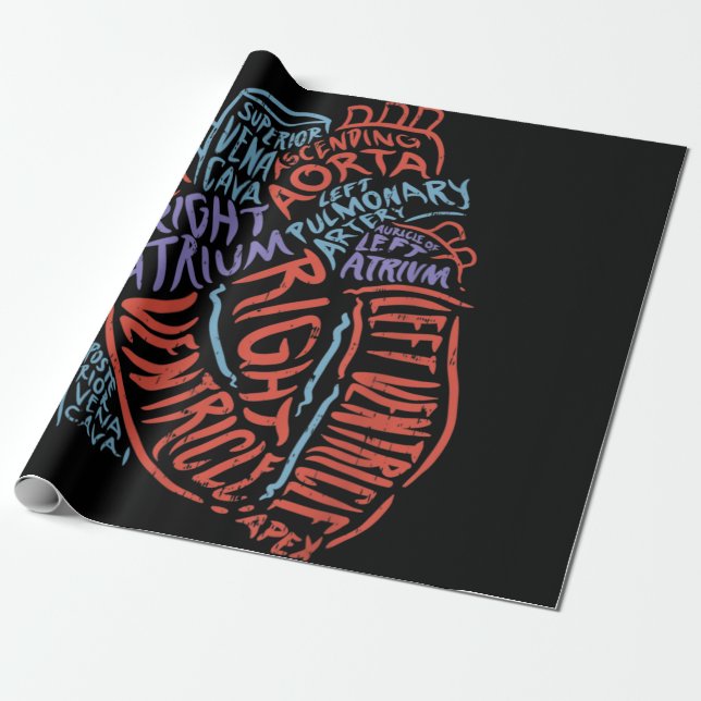 Papier Cadeau Docteur en anatomie cardiologue Biologie Médicale (Déroulé)