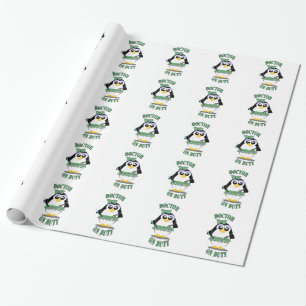 Papier Cadeau Docteur pingouin en service (femelle)