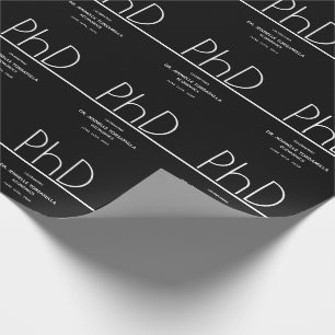 Papier Cadeau Doctorat Graduation Party Black Wrapping Papier