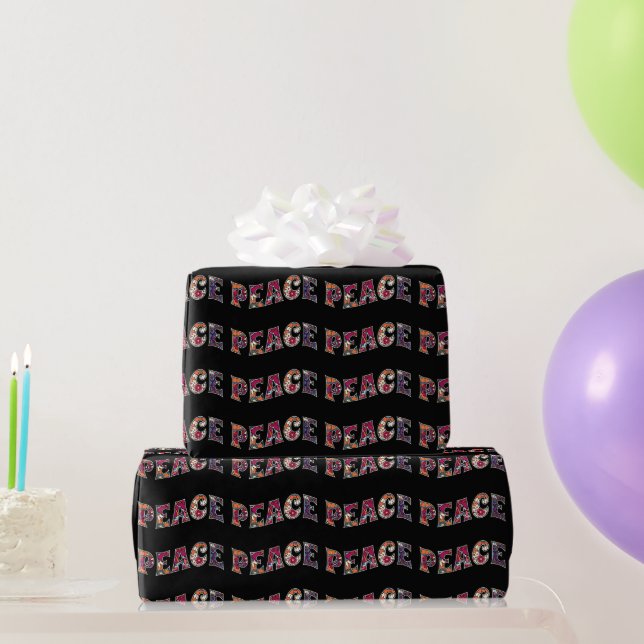 Papier Cadeau Document d'enveloppement de la paix (Cadeaux de fête)