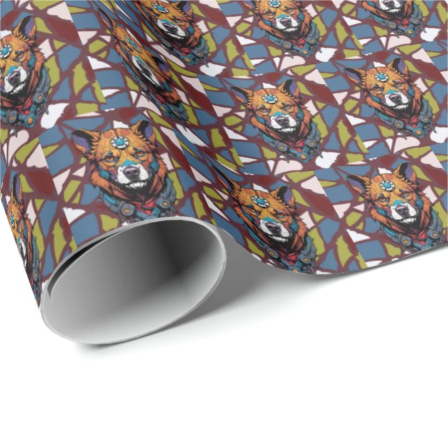 Papier Cadeau dog (Coin rond)