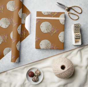Papier Cadeau Dollar de Sable Corail de Mer