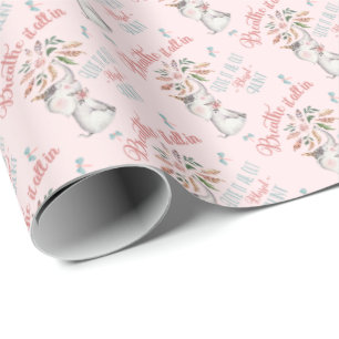 Papier Cadeau Don d'Eléphant et de libellule