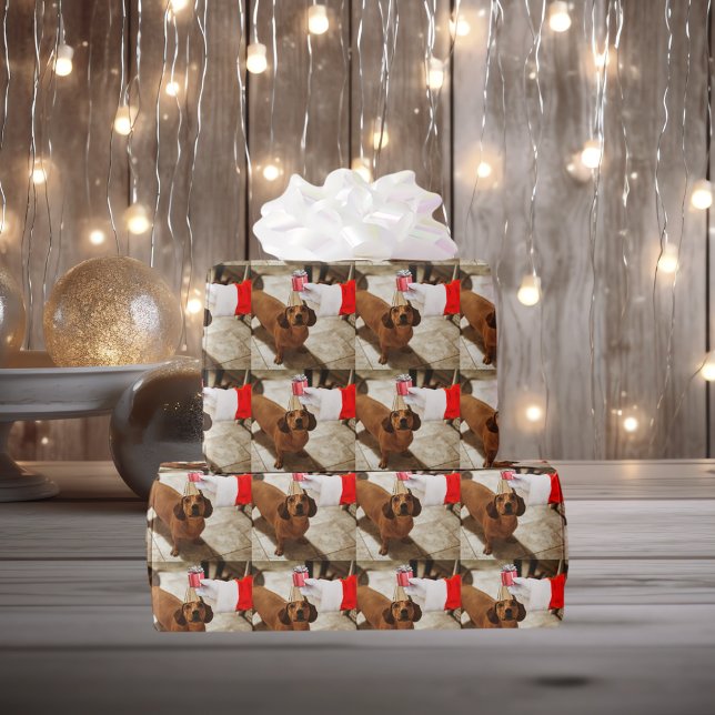 Papier Cadeau Don du Père Noël à la main photo personnelle (Créateur téléchargé)