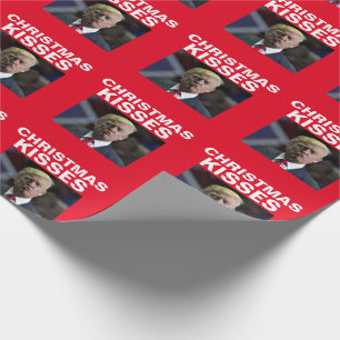 PAPIER CADEAU DONALD TRUMP CHRISTMAS KISS GROS ROLL