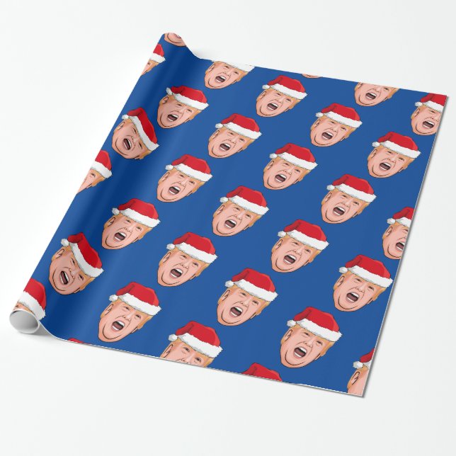 Papier Cadeau Donald Trump en colère Noël (Déroulé)