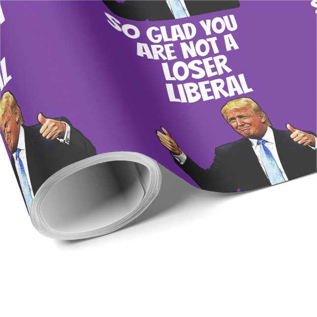 PAPIER CADEAU DONALD TRUMP FUNNY WRAPPER PAPIER N'IMPORTE QUELLE (Coin rond)