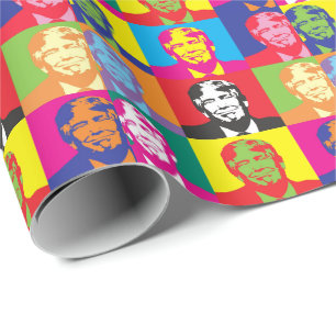 Papier Cadeau DONALD TRUMP humoristique PAPIER D'ART POP