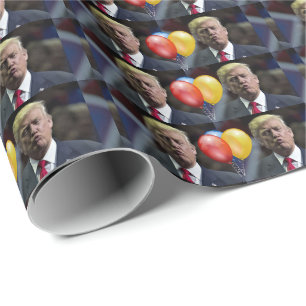 Papier Cadeau DONALD TRUMP KISS Papier d'anniversaire