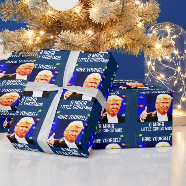 Papier Cadeau DONALD TRUMP MAGA PETIT LITTLE Christmas WRAPPER P (Vacances)