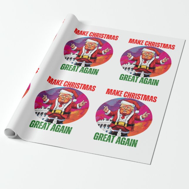 PAPIER CADEAU DONALD TRUMP - PAPIER À WRAPPER (Déroulé)