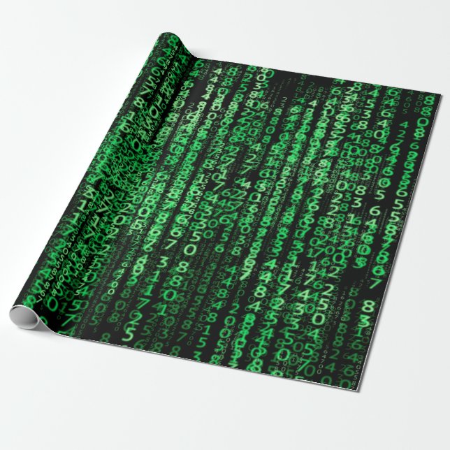Papier Cadeau Données de technologie matricielle (Déroulé)