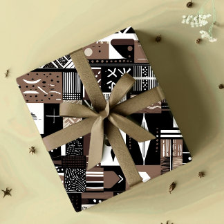 Papier Cadeau Dons tribus géométriques afro-américains