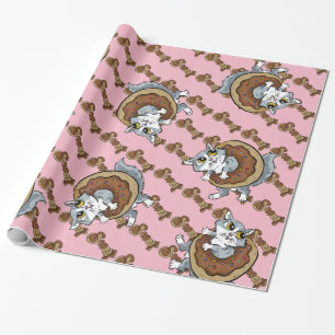 Papier Cadeau Donut sucré Kitty