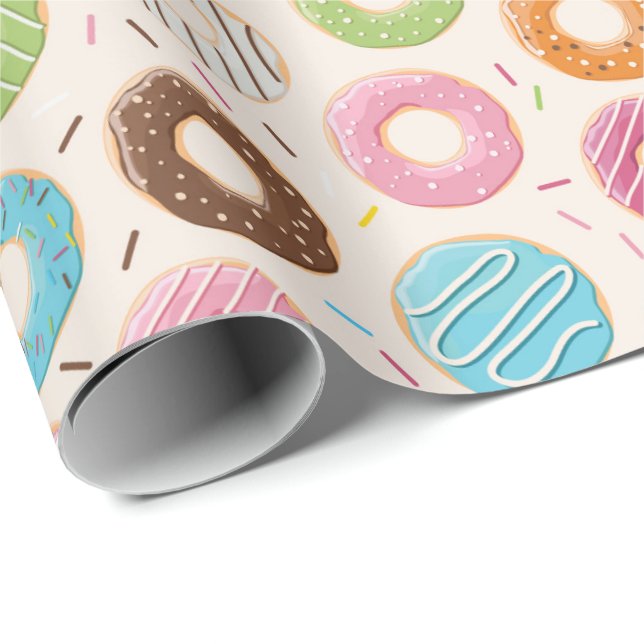 Papier Cadeau Donuts (Coin rond)