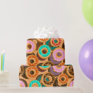 Papier Cadeau Donuts avec Motif d'arrosage