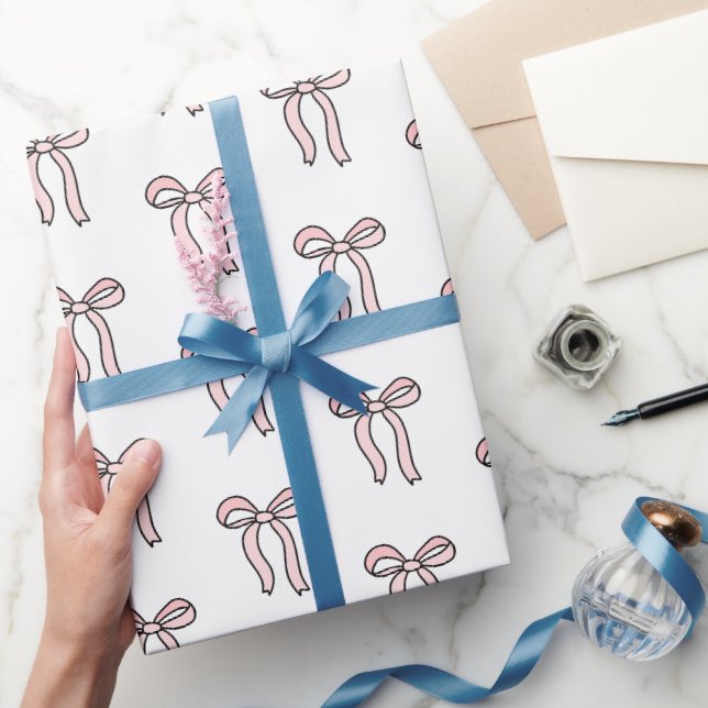 Papier Cadeau Doodle à mâchoires roses (Cadeaux)