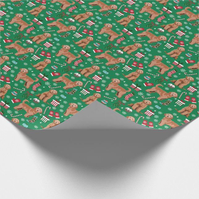 Papier Cadeau Doodle doré d'Apricot (Coin)