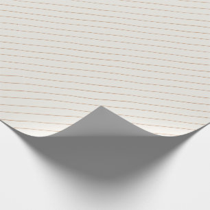 Papier Cadeau doré rayé moderne envelopper de Noël minimal