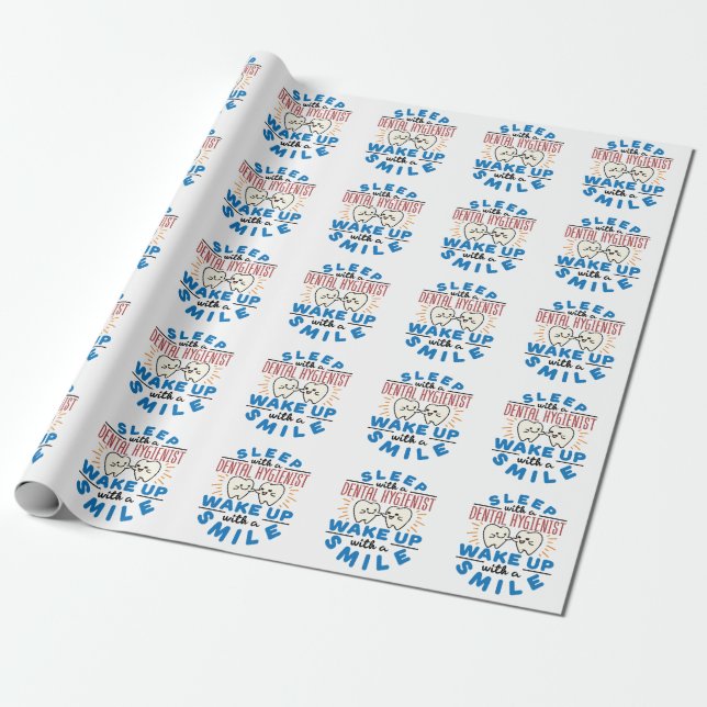 Papier Cadeau Dormir avec un hygiéniste dentaire Réveillez-vous  (Déroulé)