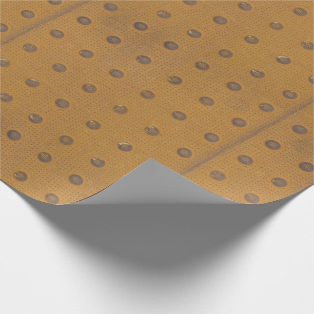Papier Cadeau Dot d'or Faux métal rouillé industriel (Coin)