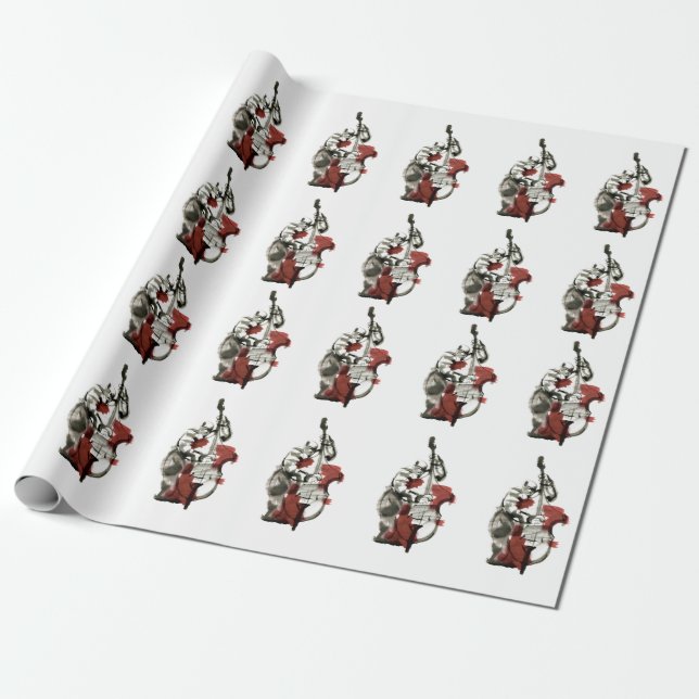Papier Cadeau Double bassiste (Déroulé)