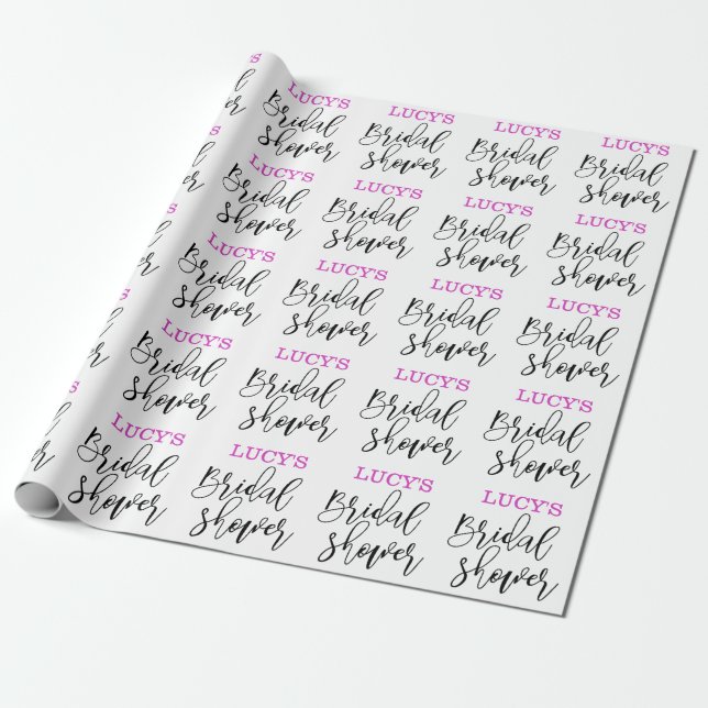 Papier Cadeau Douche nuptiale personnalisée (Déroulé)