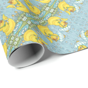 Papier Cadeau DOUCHES d'AVRIL, miroir de PAPIER D'EMBALLAGE de