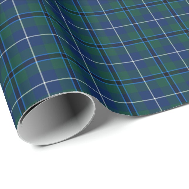 Papier Cadeau Douglas Modern Clan Tartan (Coin rond)