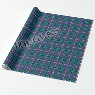 Papier Cadeau Douglas Tartan avec le nom de famille