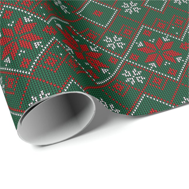 Papier Cadeau Douleur de Noël moche (Coin rond)